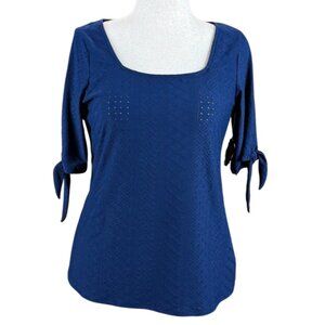 ✨NWT!✨A.U.W NAVY BLUE SHORT SLEEVE TOP, SIZE M